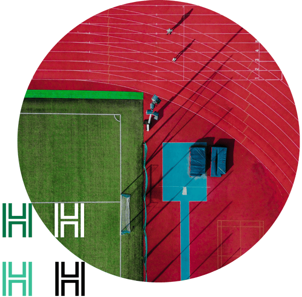 Red track circle H
