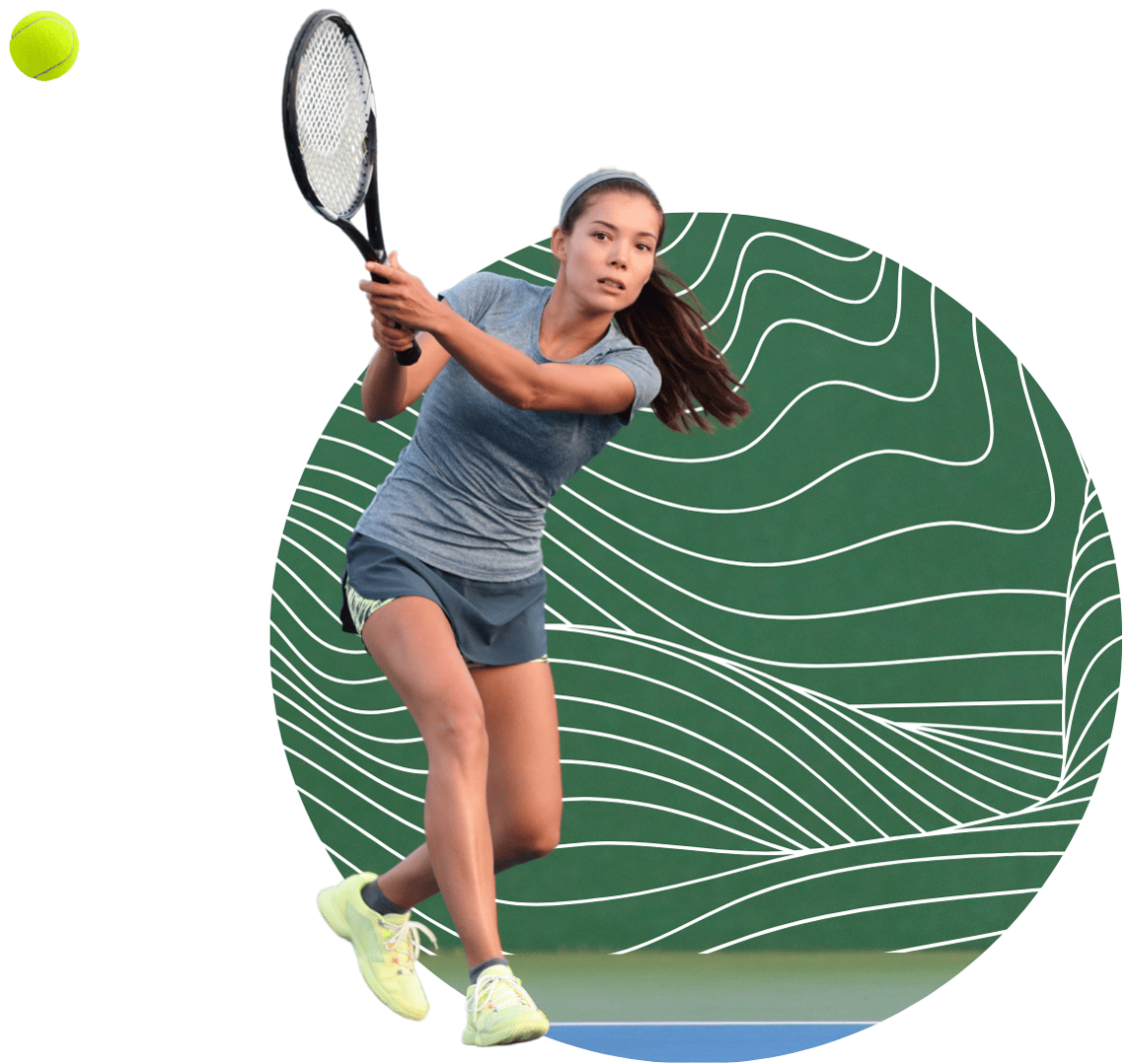 Tennis player contour